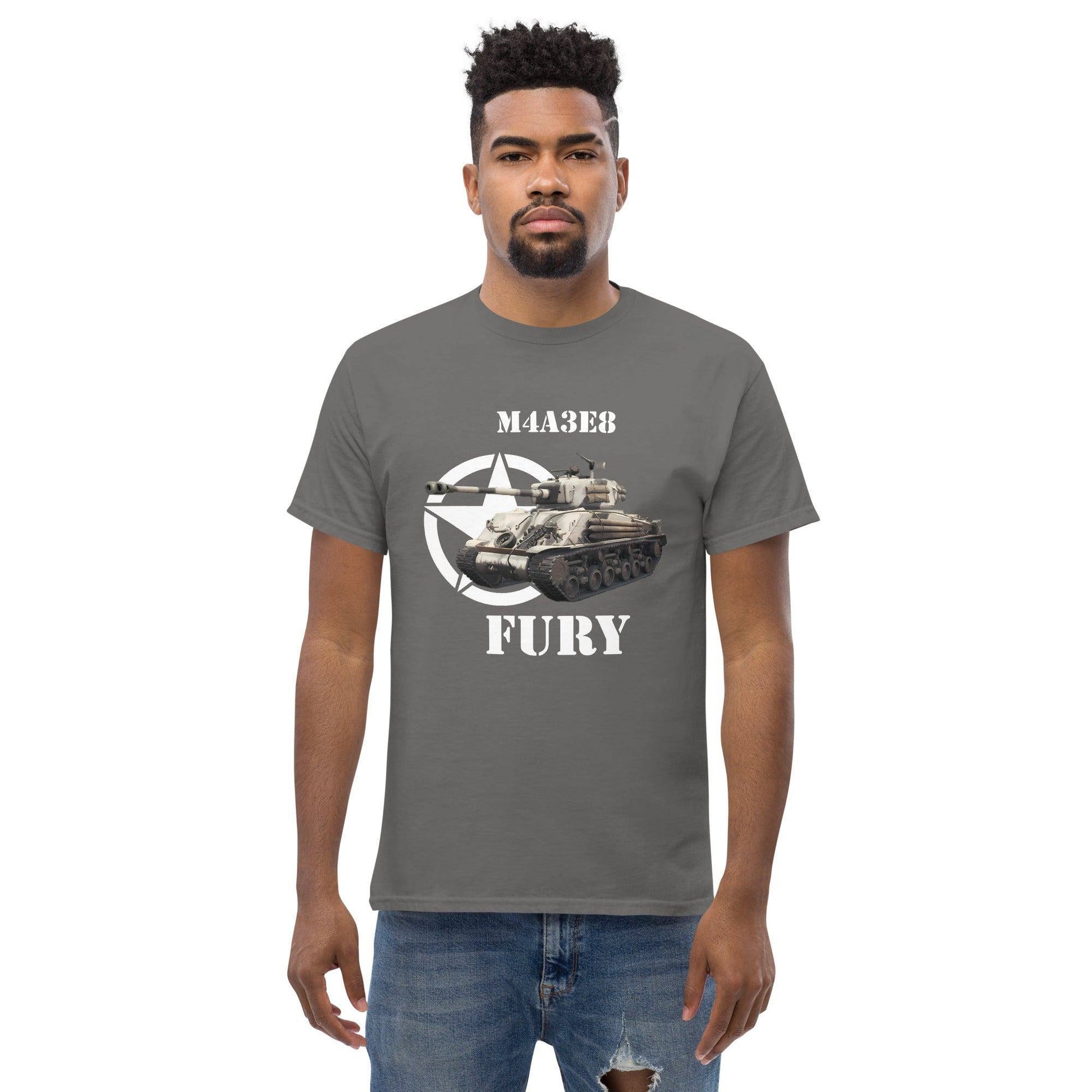 sherman-m4a3e8-fury-panzer-herren-t-shirt-t-shirt-jlr-design-26 - JLR Design