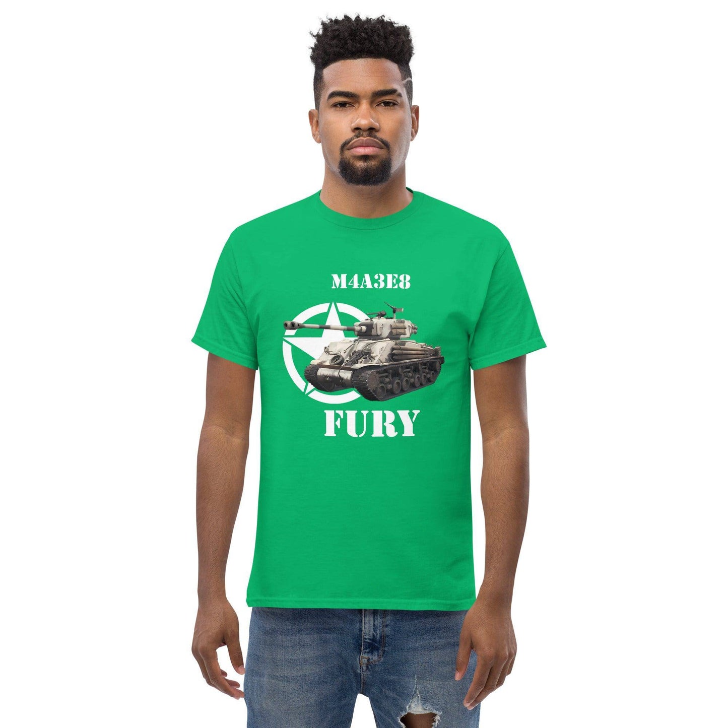 sherman-m4a3e8-fury-panzer-herren-t-shirt-t-shirt-jlr-design-33 - JLR Design