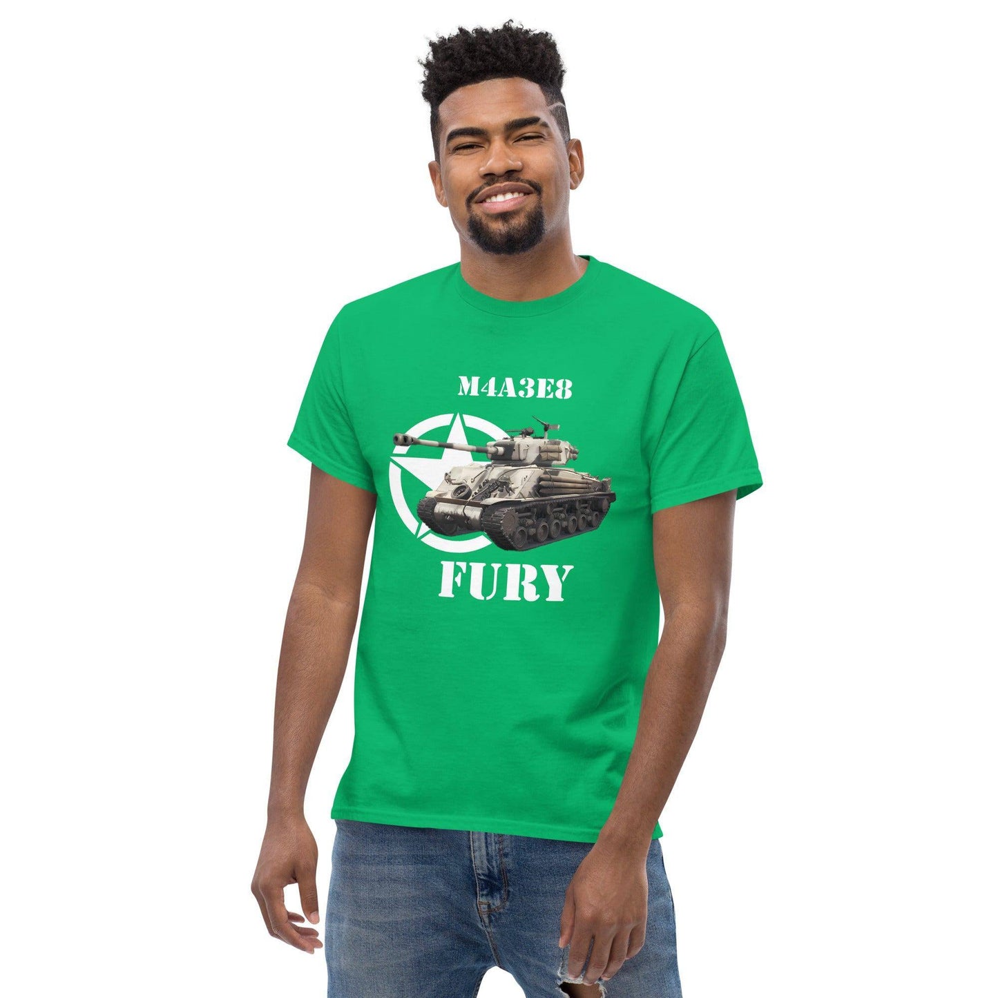sherman-m4a3e8-fury-panzer-herren-t-shirt-t-shirt-jlr-design-34 - JLR Design