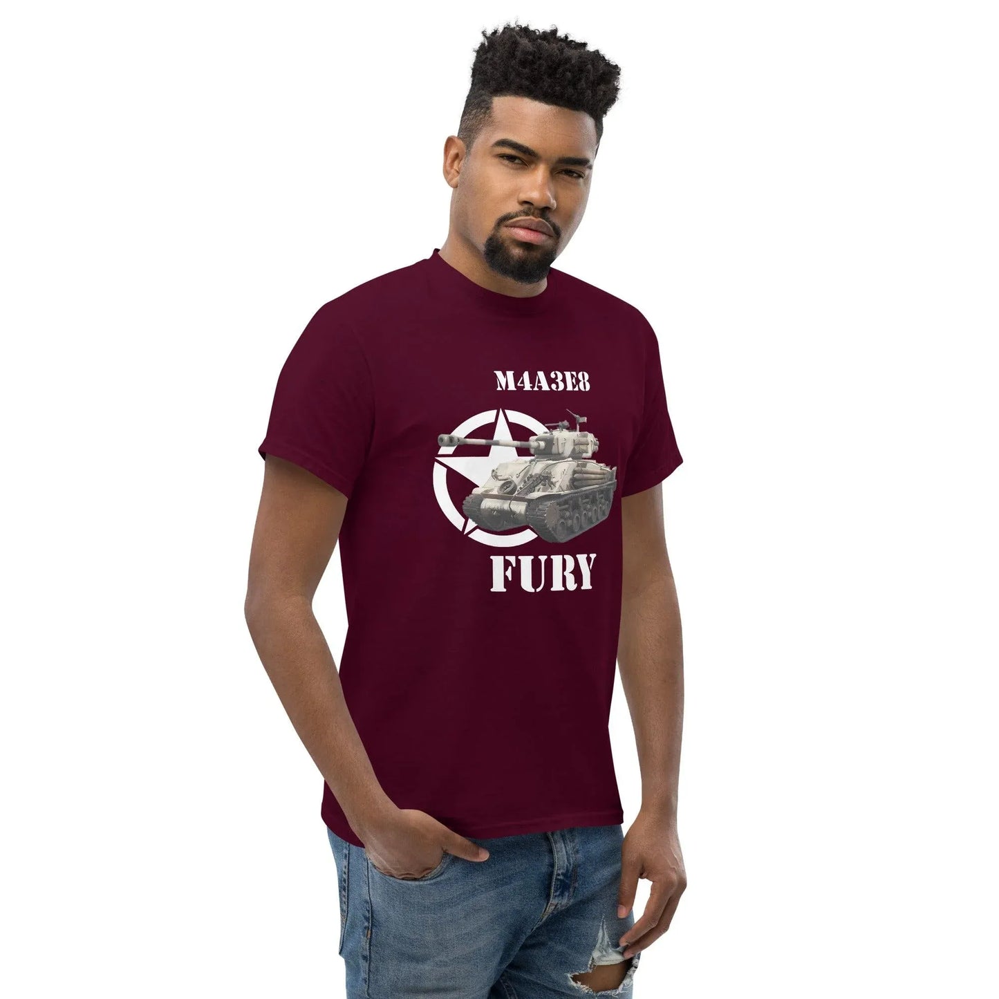 sherman-m4a3e8-fury-panzer-herren-t-shirt-t-shirt-jlr-design-5 - JLR Design