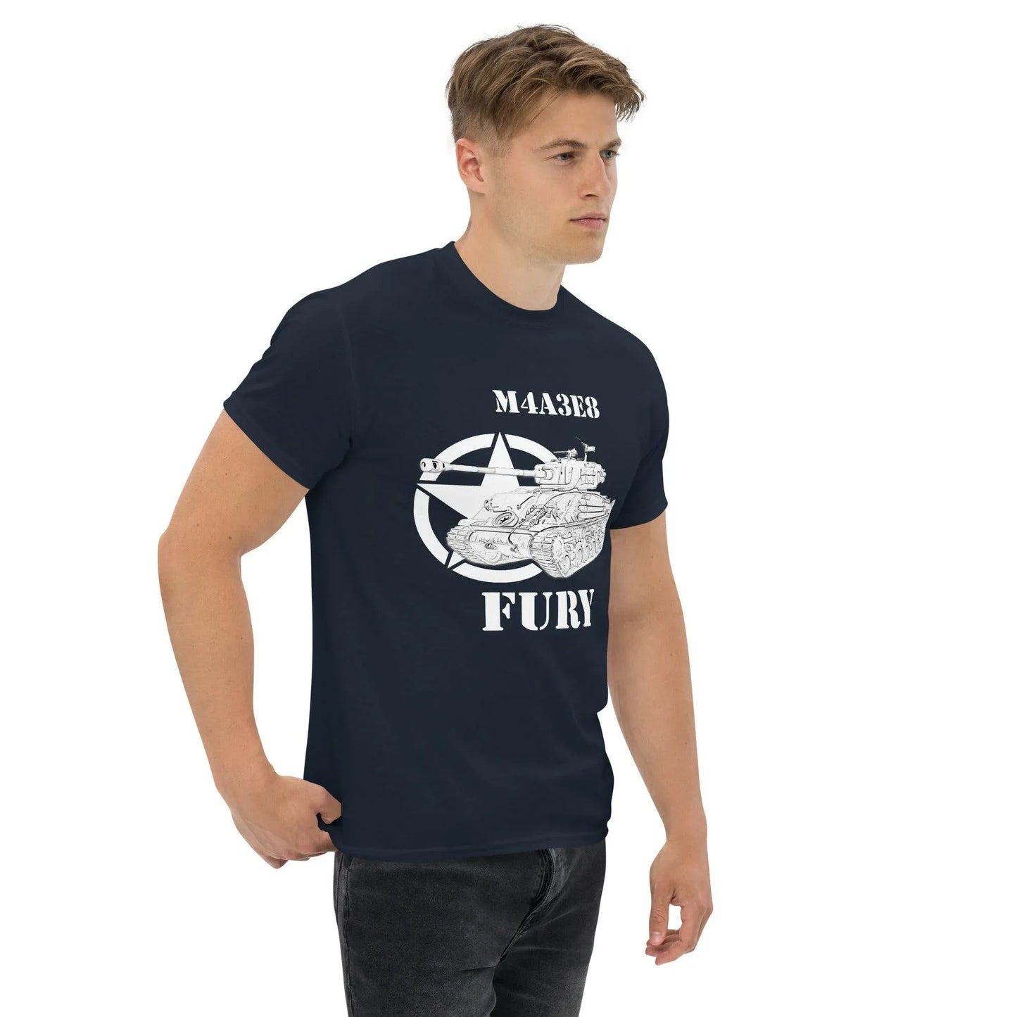 sherman-m4a3e8-fury-sw-herren-t-shirt-t-shirt-jlr-design-10 - JLR Design