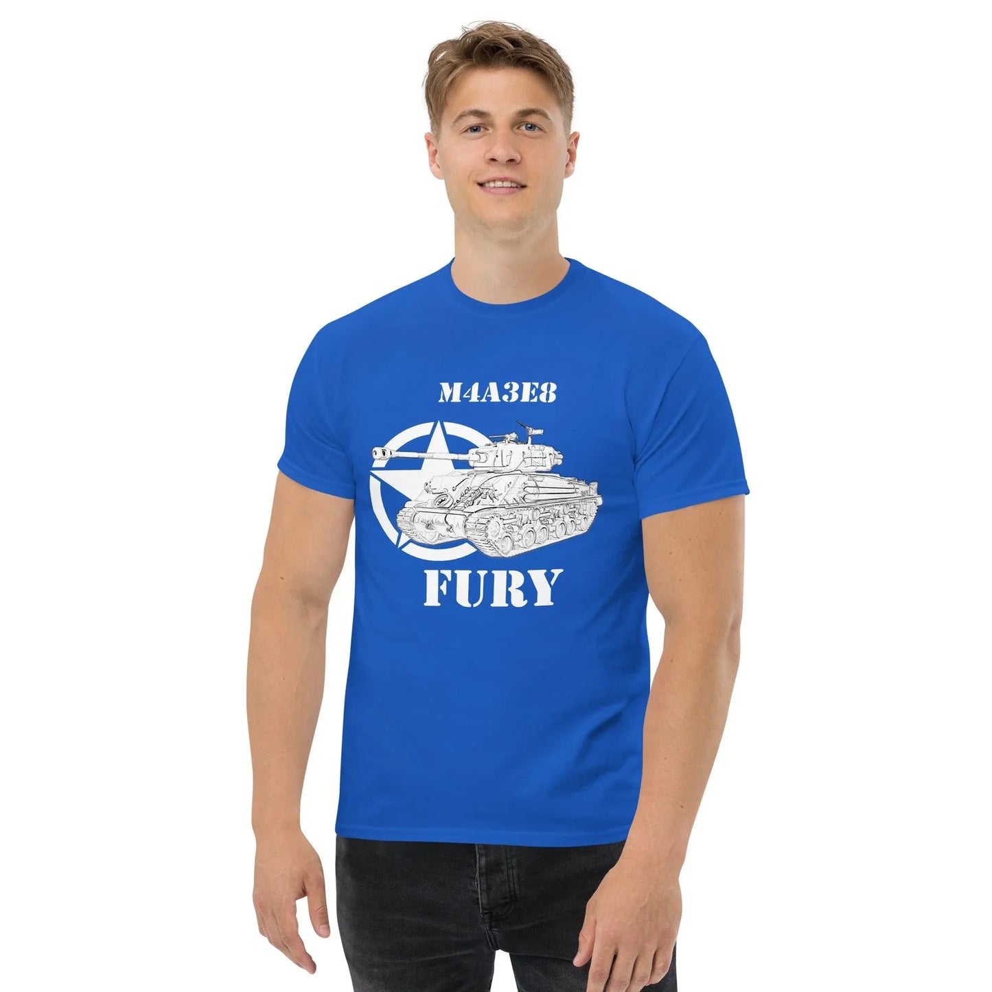 sherman-m4a3e8-fury-sw-herren-t-shirt-t-shirt-jlr-design-14 - JLR Design