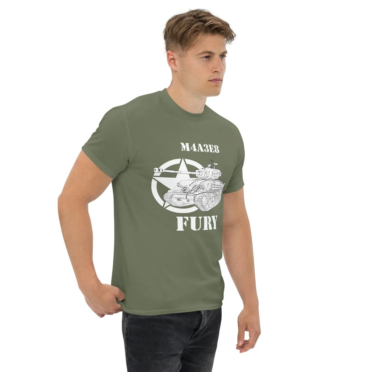 sherman-m4a3e8-fury-sw-herren-t-shirt-t-shirt-jlr-design-24 - JLR Design