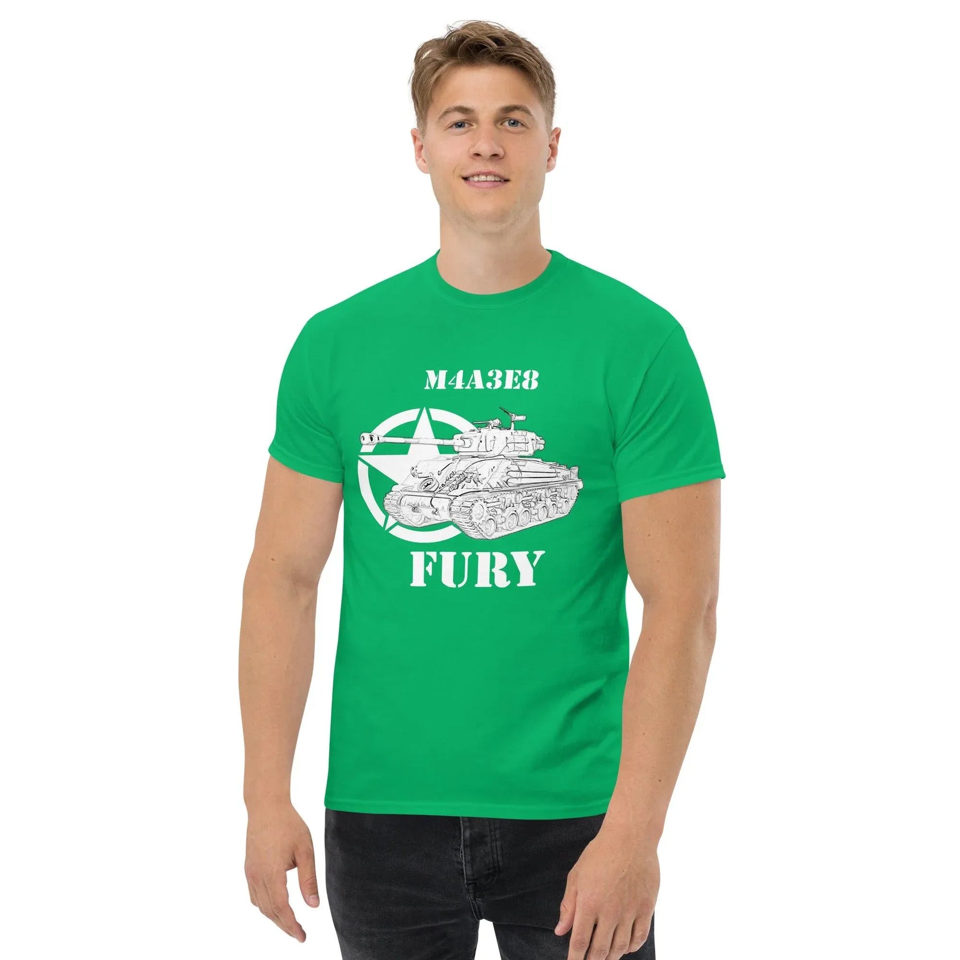 sherman-m4a3e8-fury-sw-herren-t-shirt-t-shirt-jlr-design-25 - JLR Design