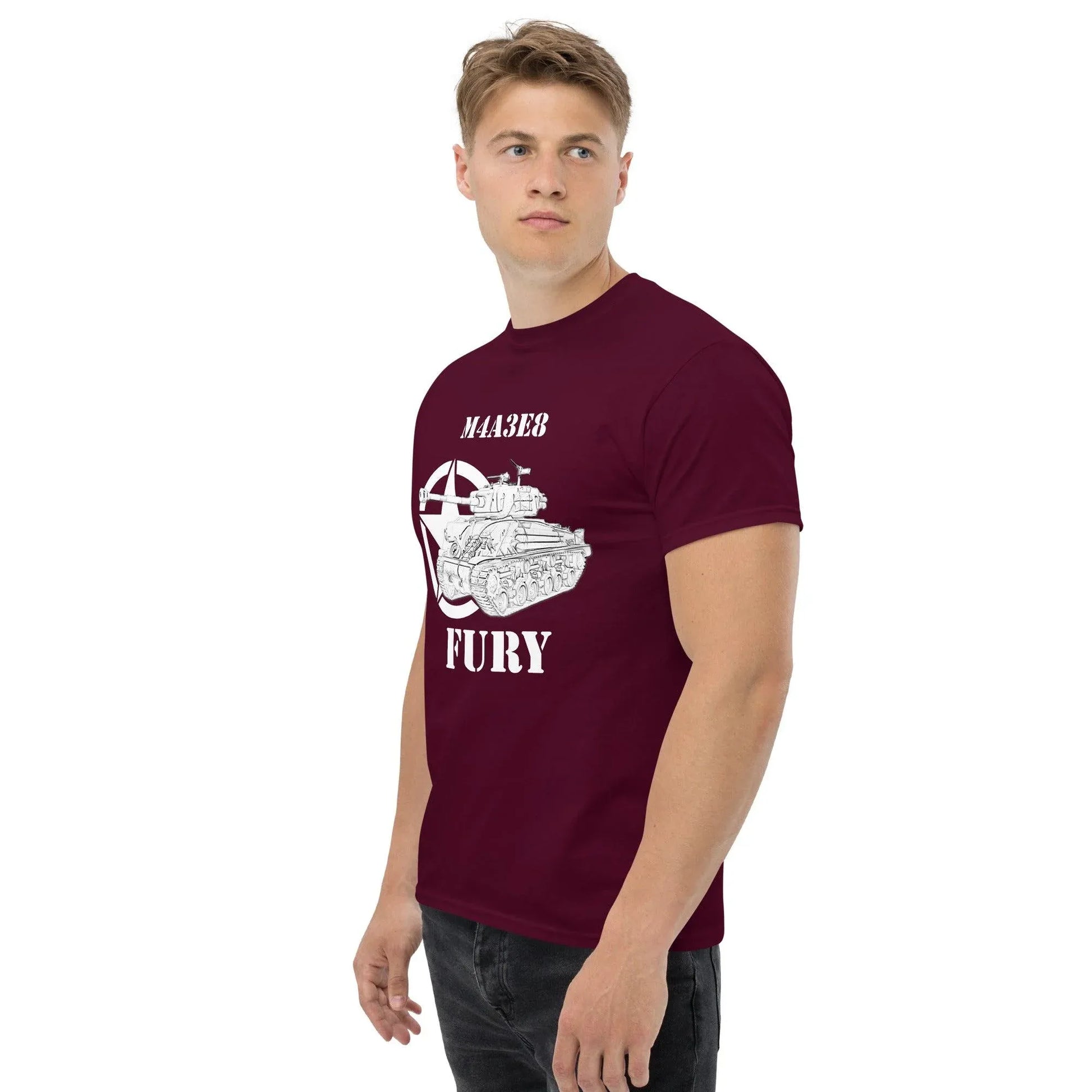 sherman-m4a3e8-fury-sw-herren-t-shirt-t-shirt-jlr-design-3 - JLR Design