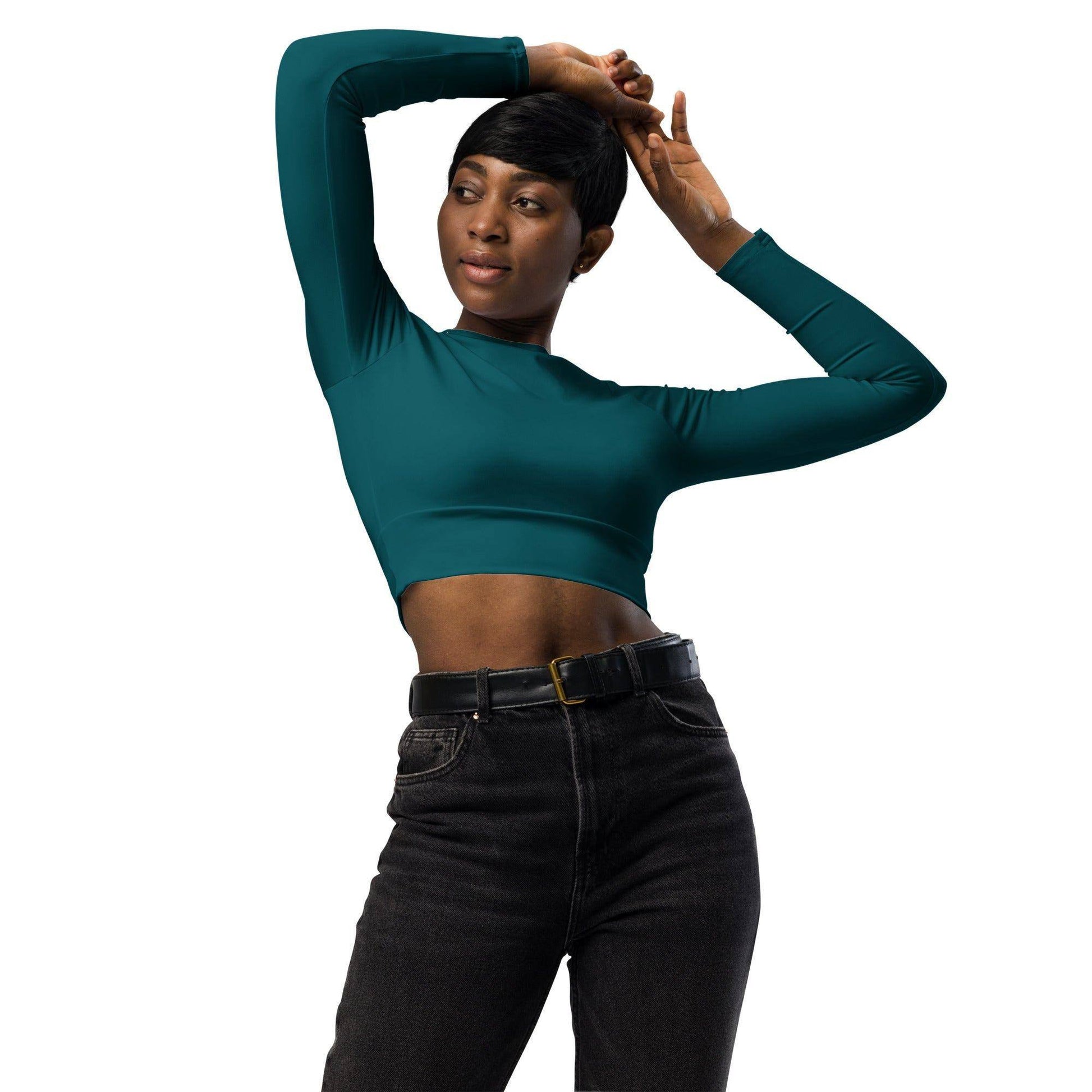 sherpa-blau-long-sleeve-damen-crop-top-long-sleeve-crop-top-jlr-design-1 - JLR Design