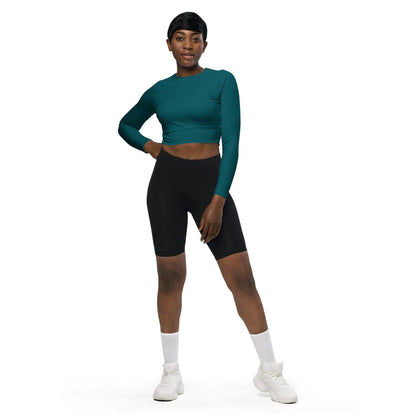 sherpa-blau-long-sleeve-damen-crop-top-long-sleeve-crop-top-jlr-design-2 - JLR Design
