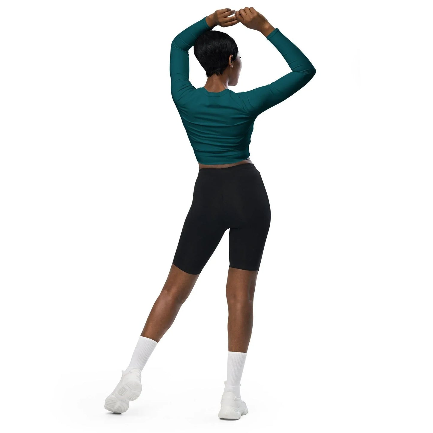 sherpa-blau-long-sleeve-damen-crop-top-long-sleeve-crop-top-jlr-design-3 - JLR Design