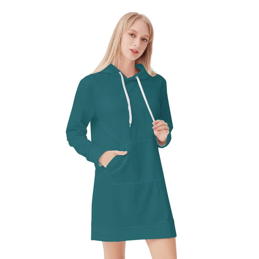 sherpa-blue-damen-hoodiekleid-warmes-velvet-kapuzenkleid-aus-weichem-samt-fleece-hoodiekleid-jlr-design-1 - JLR Design