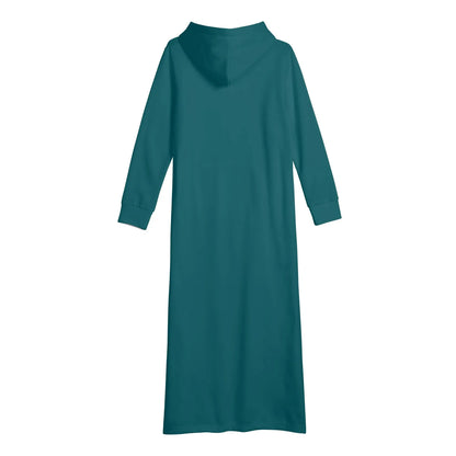 sherpa-blue-damen-maxi-hoodiekleid-knochellanges-kapuzenkleid-aus-weich-angerautem-fleece-hoodiekleid-jlr-design-5 - JLR Design