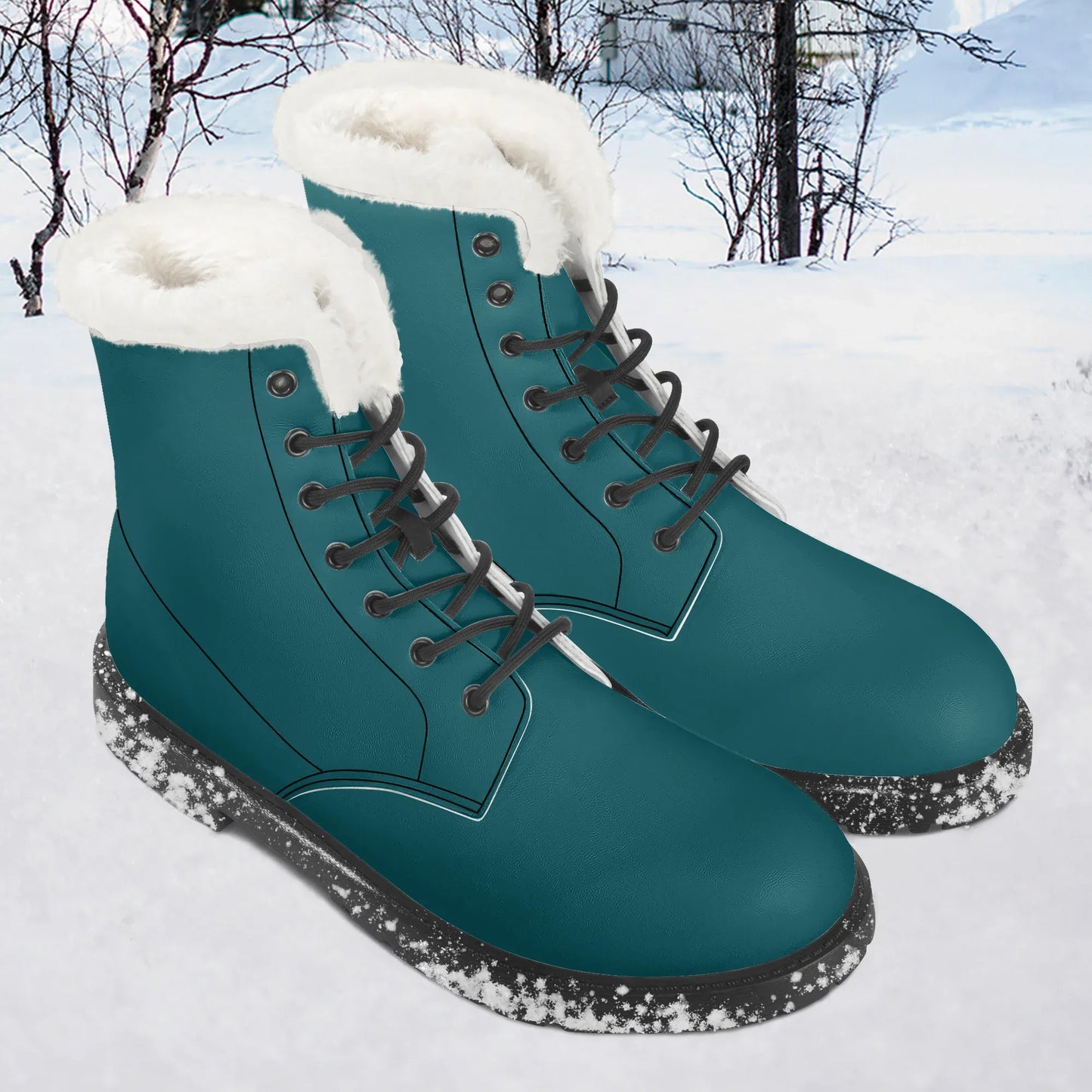 sherpa-blue-faux-fur-leder-boots-boots-jlr-design-1 - JLR Design
