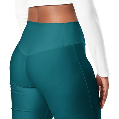 sherpa-blue-high-waist-flare-leggings-flare-leggings-jlr-design-11 - JLR Design