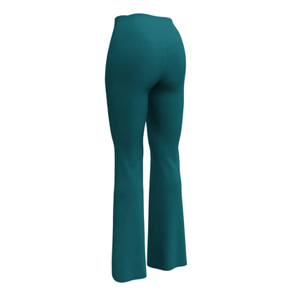 sherpa-blue-high-waist-flare-leggings-flare-leggings-jlr-design-7 - JLR Design