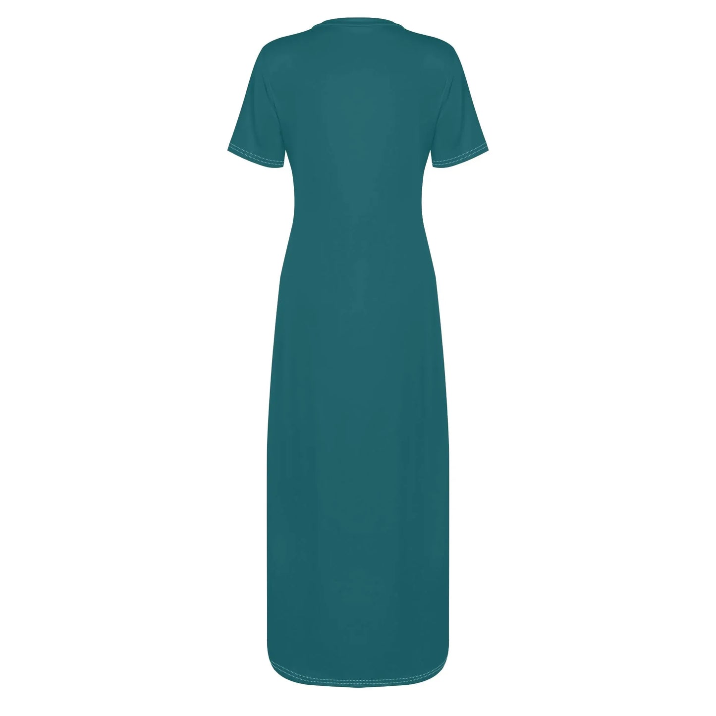 sherpa-blue-short-sleeve-long-dress-long-dress-jlr-design-4 - JLR Design
