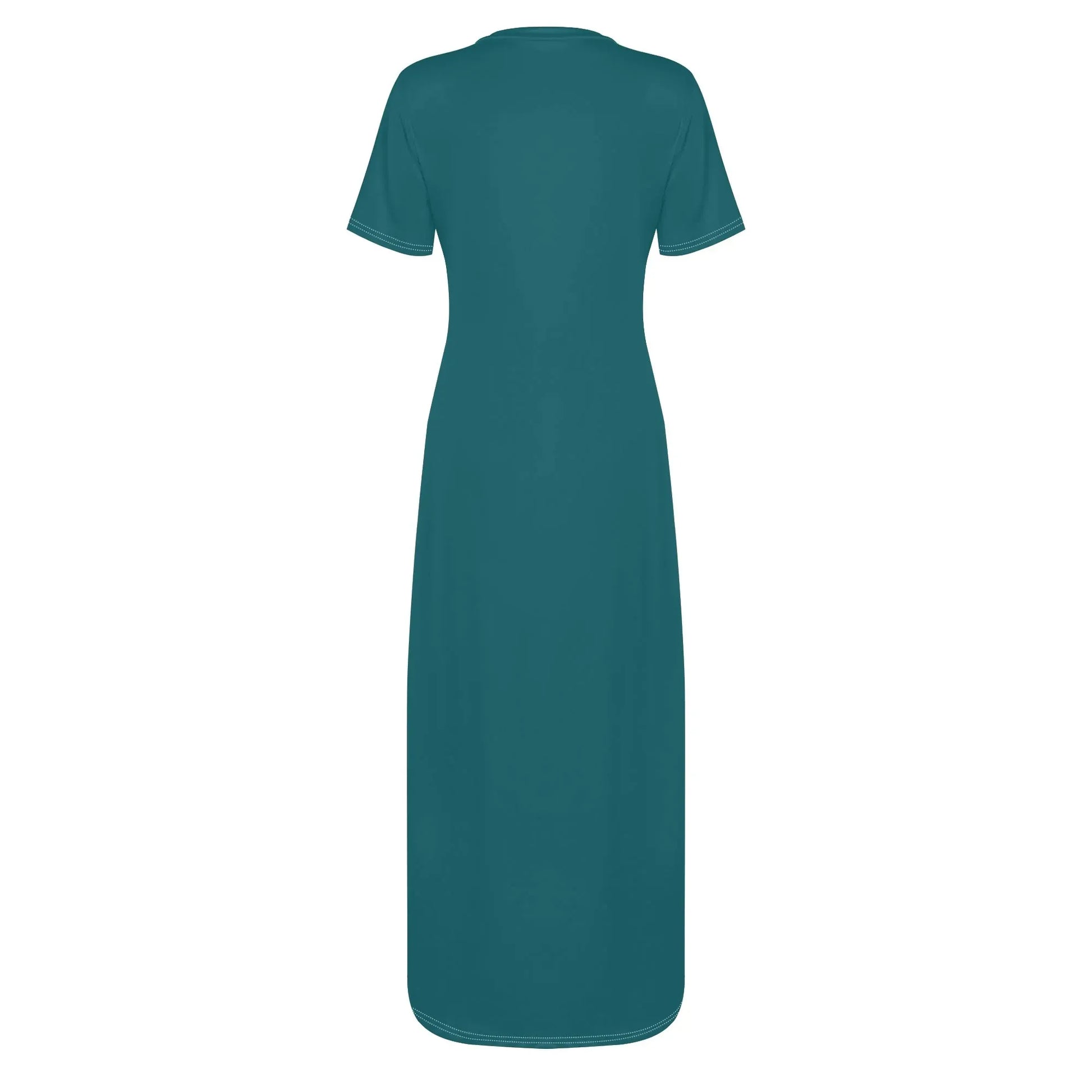 sherpa-blue-short-sleeve-long-dress-long-dress-jlr-design-4 - JLR Design