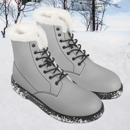 silber-faux-fur-leder-boots-boots-jlr-design-1 - JLR Design