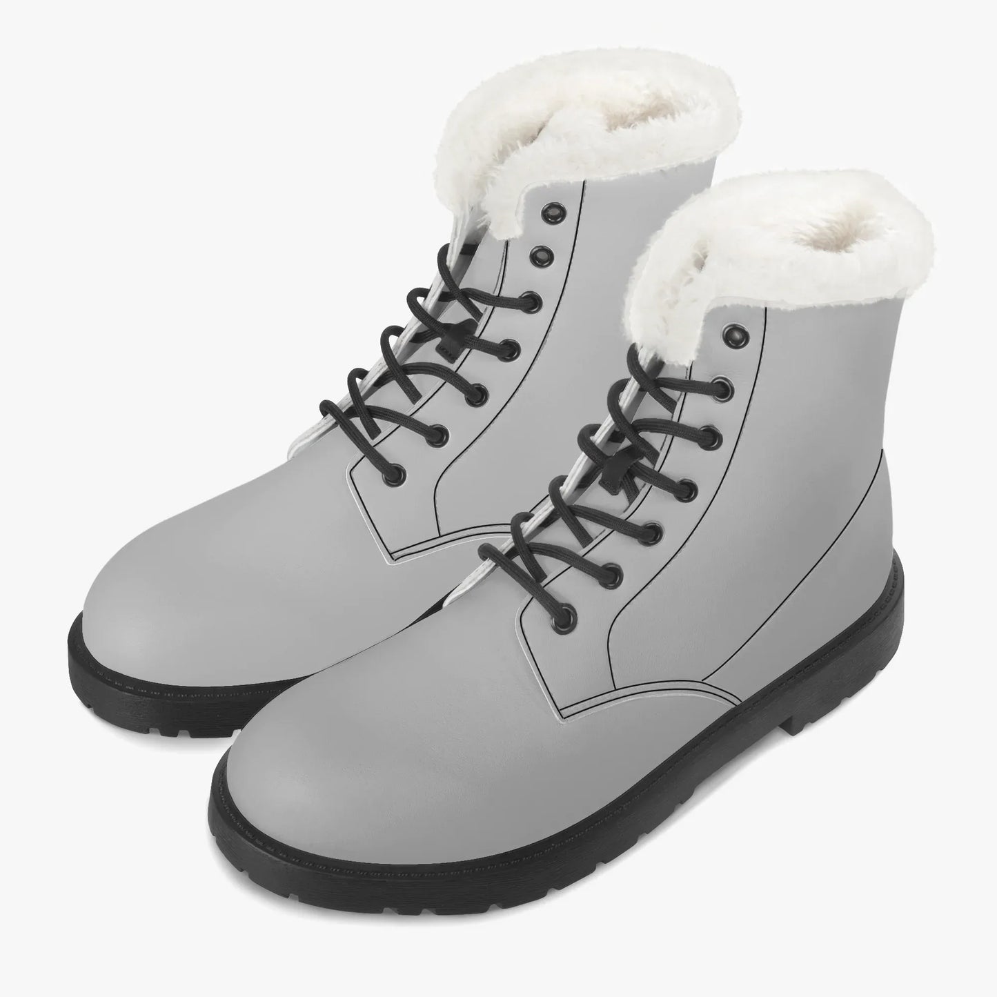 silber-faux-fur-leder-boots-boots-jlr-design-2 - JLR Design