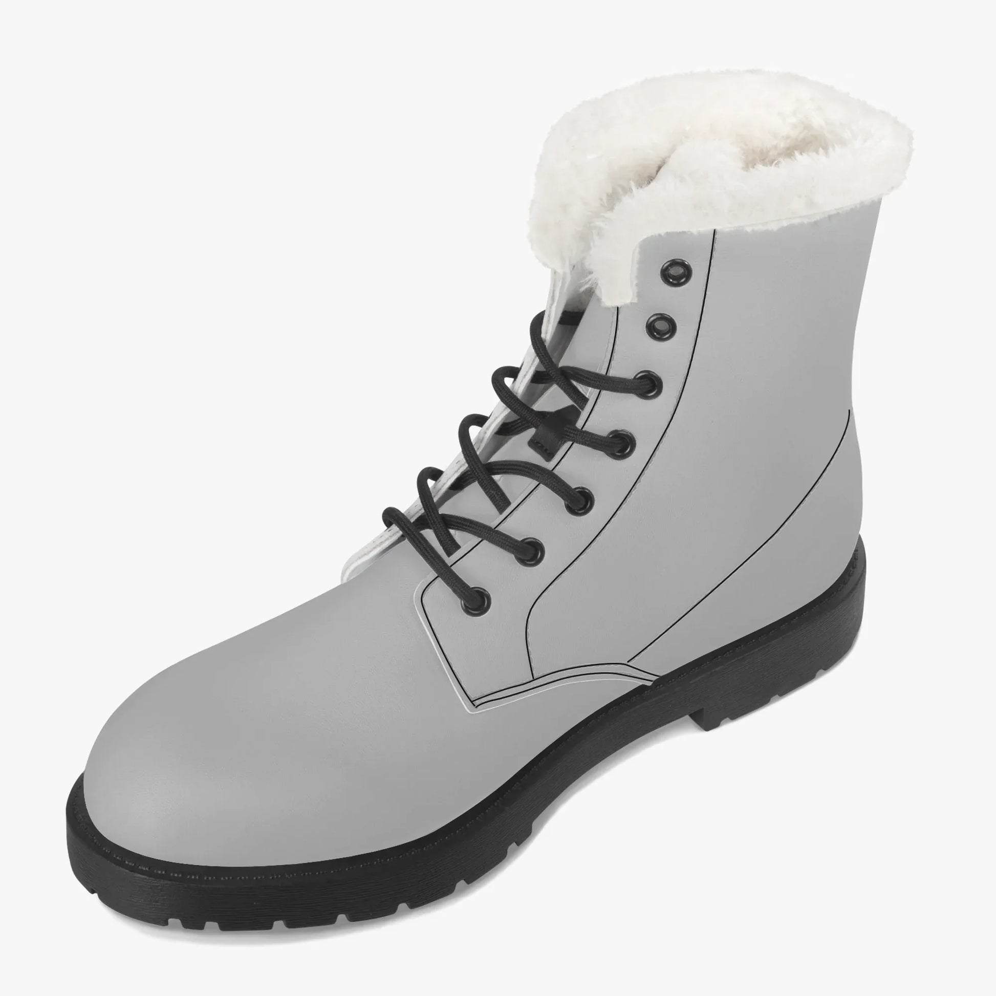 silber-faux-fur-leder-boots-boots-jlr-design-3 - JLR Design