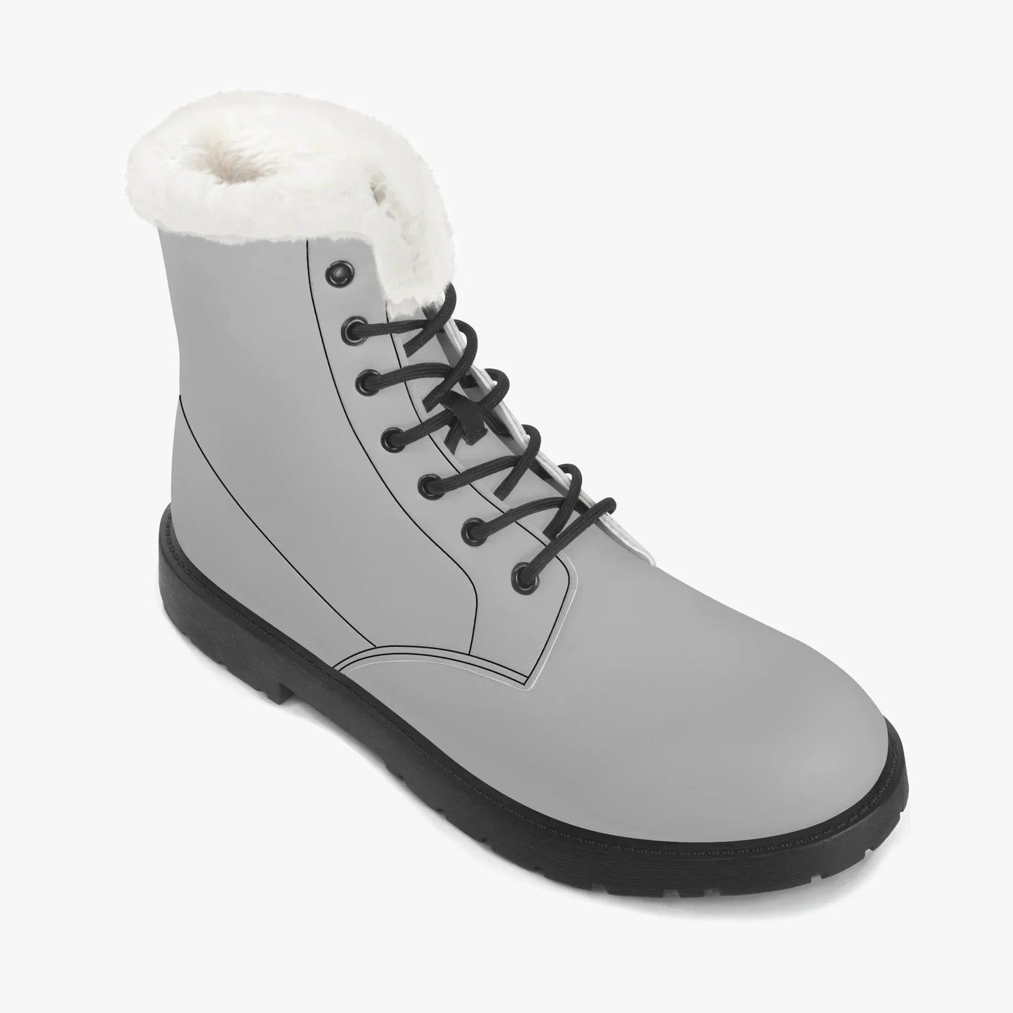 silber-faux-fur-leder-boots-boots-jlr-design-7 - JLR Design