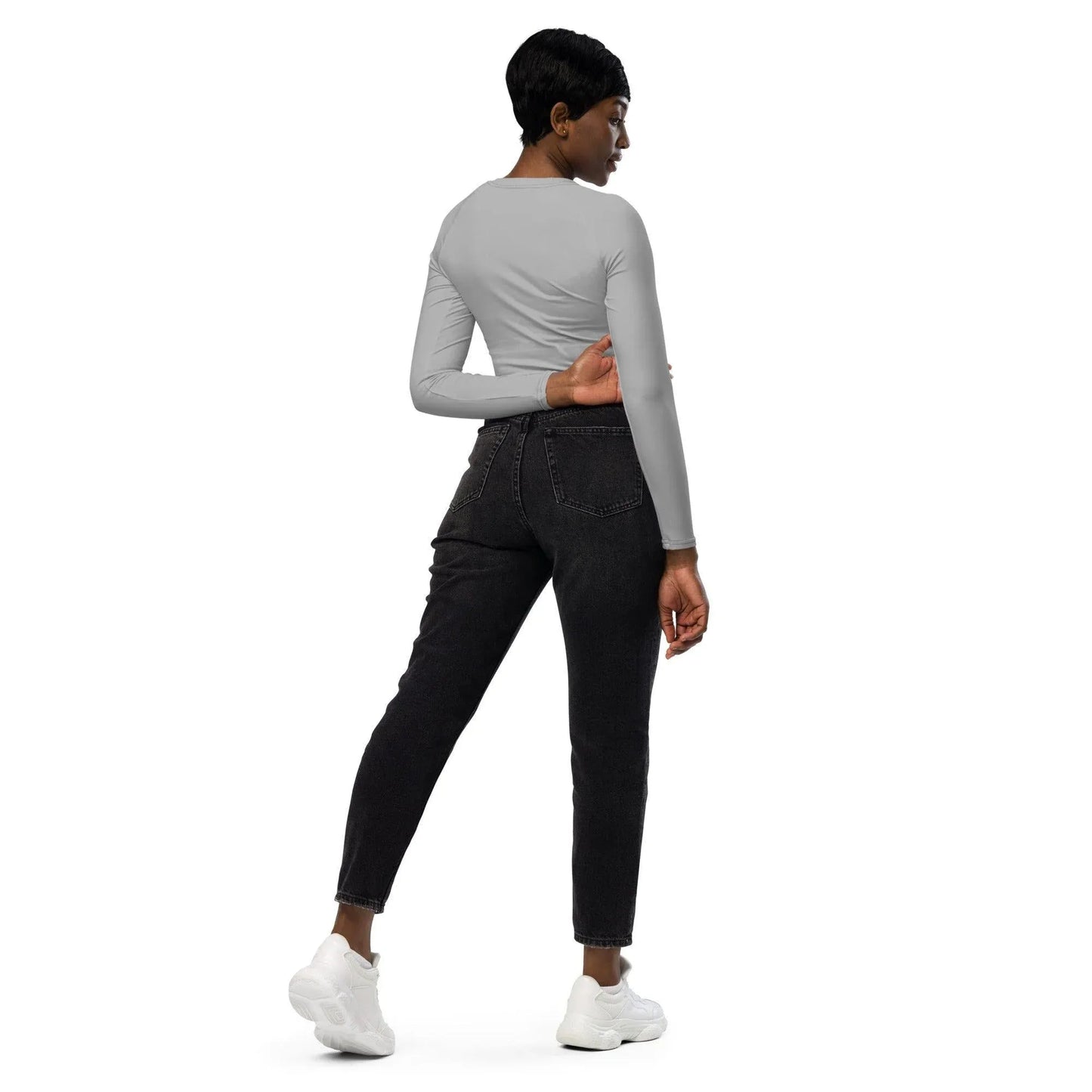 silber-long-sleeve-damen-crop-top-long-sleeve-crop-top-jlr-design-4 - JLR Design