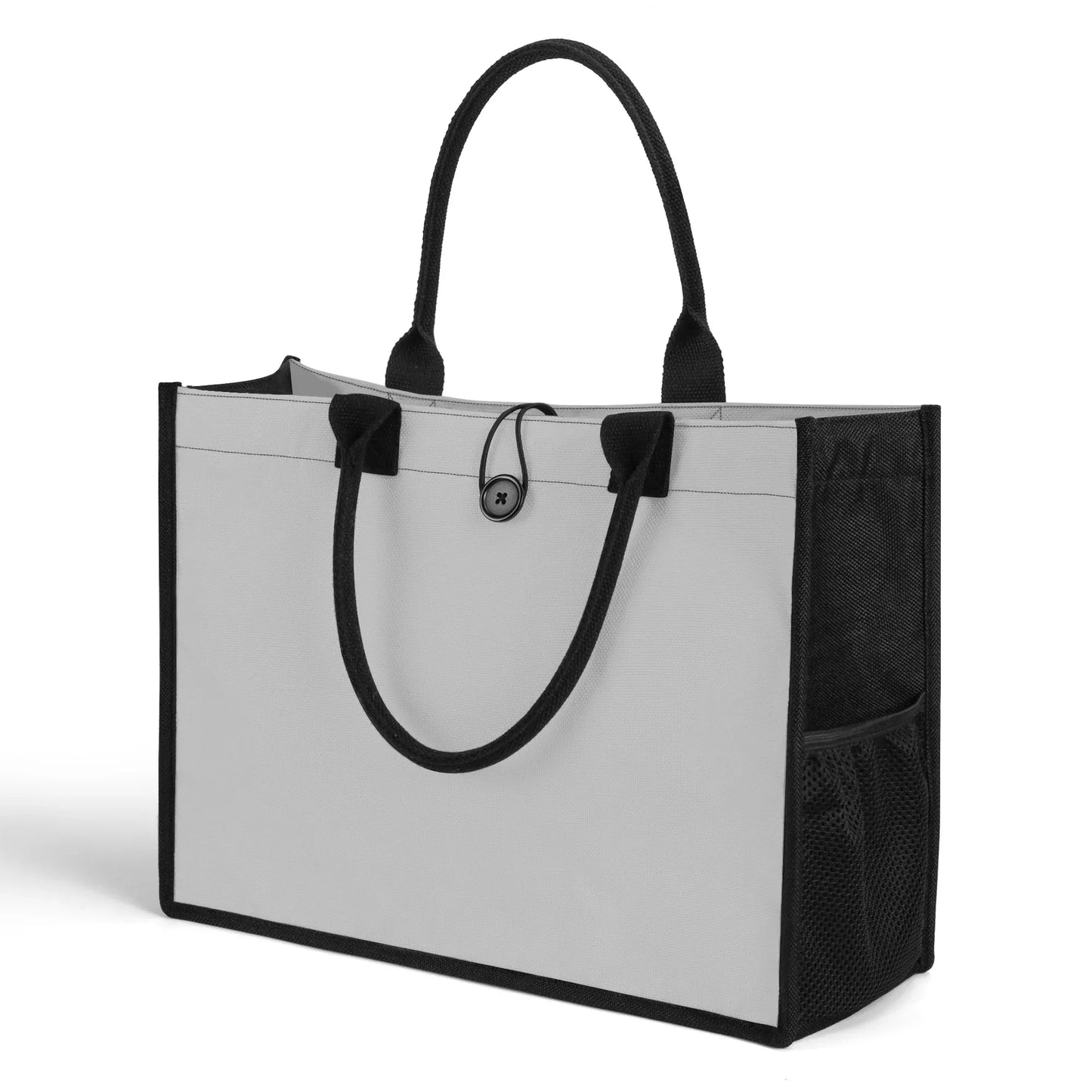 silberne-canvas-shopper-tasche-einkaufstasche-jlr-design-3 - JLR Design