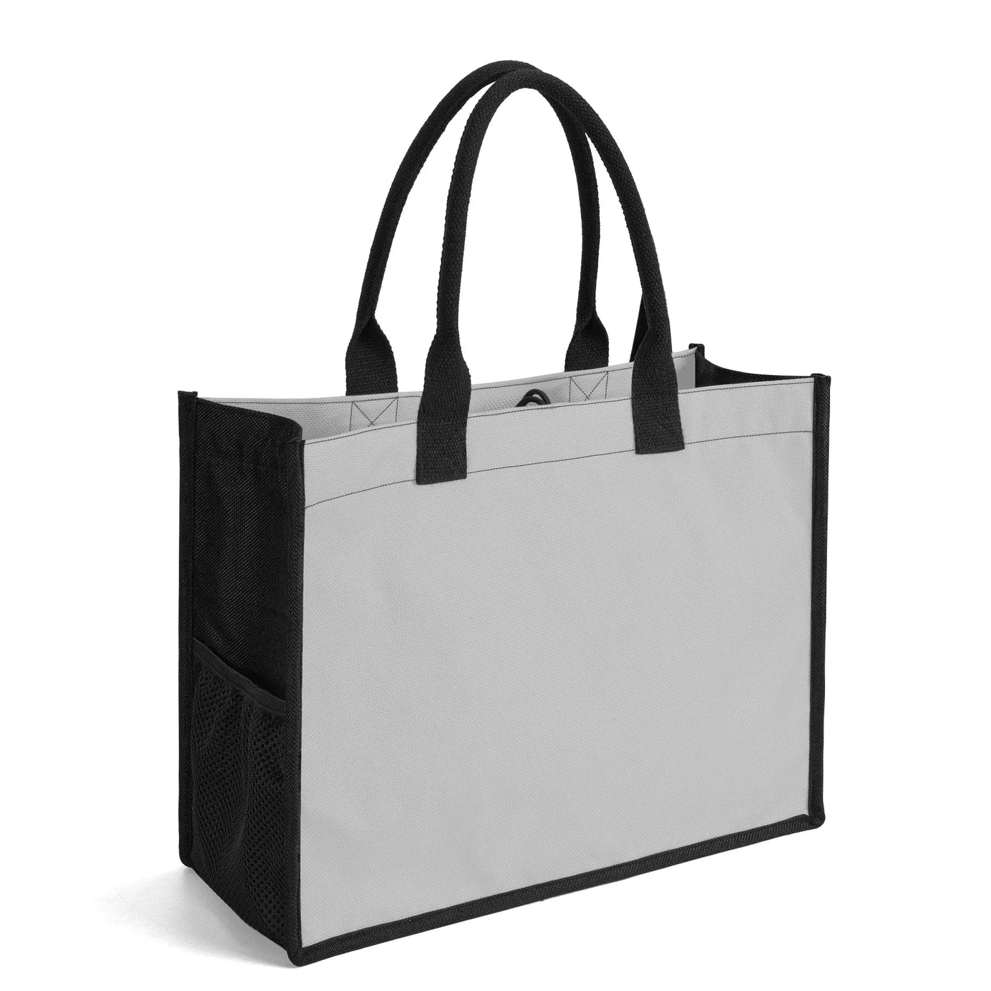 silberne-canvas-shopper-tasche-einkaufstasche-jlr-design-4 - JLR Design