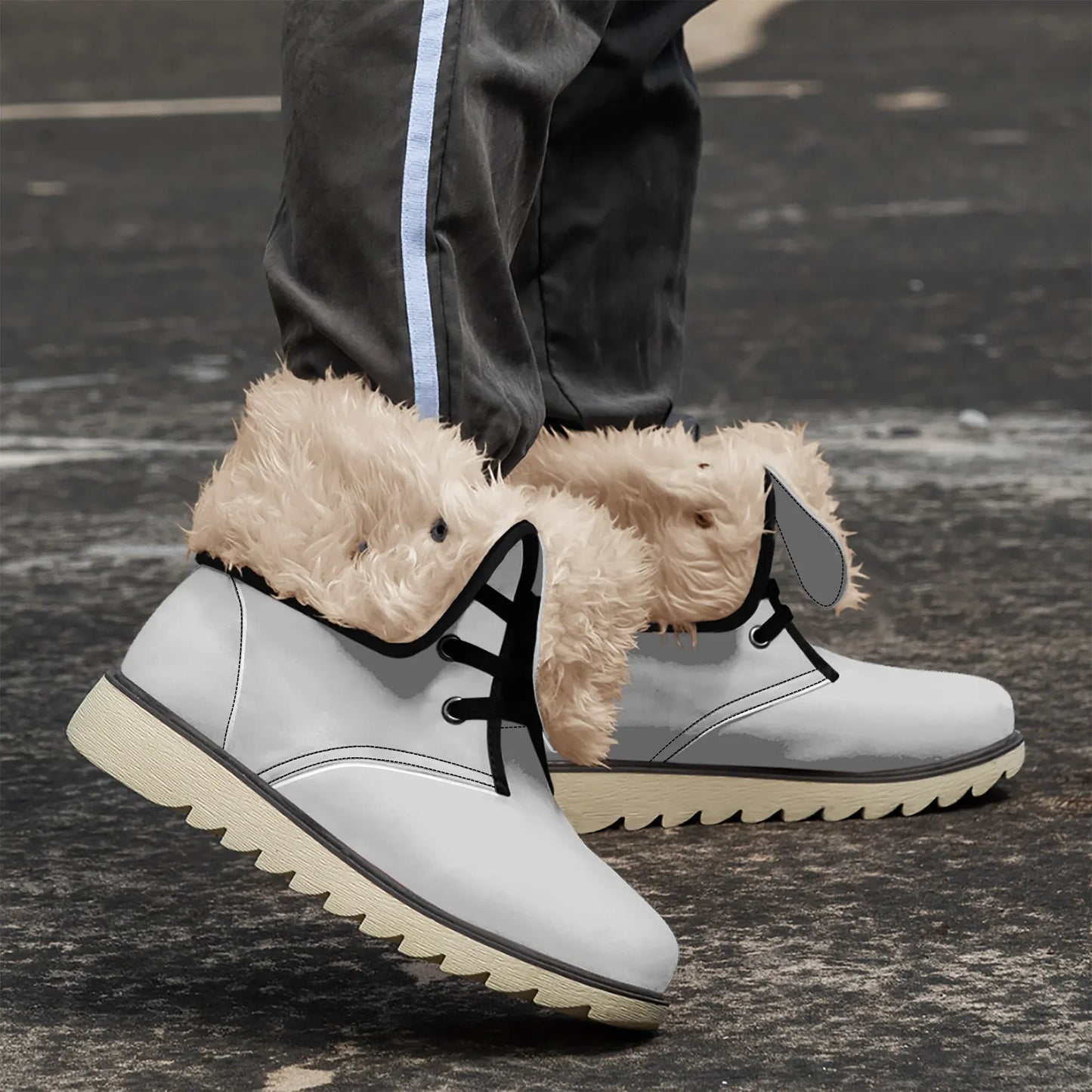 silberne-chic-boots-mit-pluschfutter-stiefel-jlr-design-1 - JLR Design