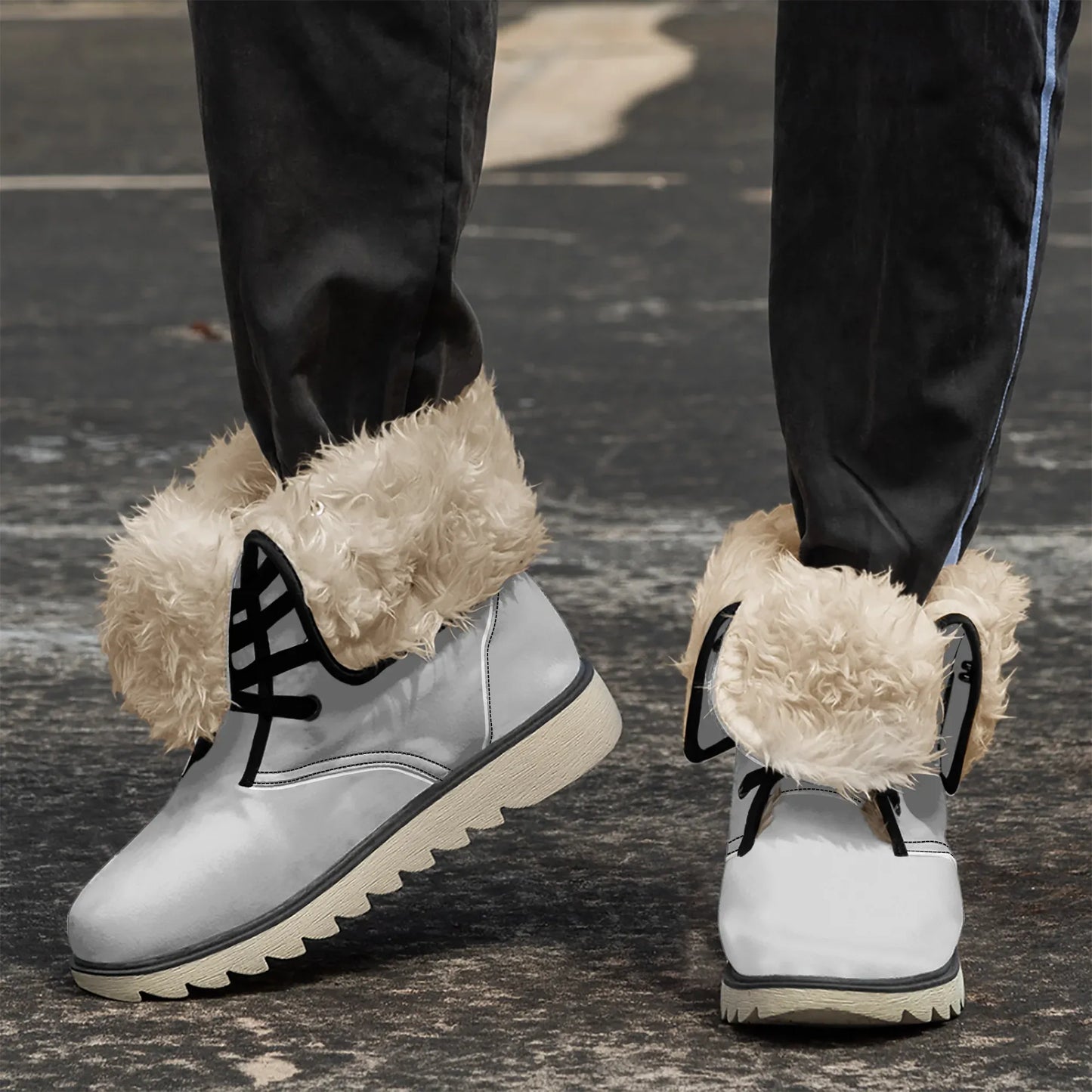 silberne-chic-boots-mit-pluschfutter-stiefel-jlr-design-3 - JLR Design