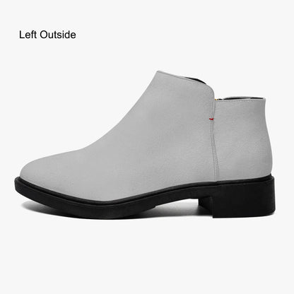 silberne-elegante-reissverschluss-stiefeletten-stiefeletten-jlr-design-5 - JLR Design