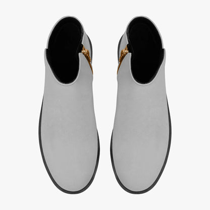 silberne-elegante-reissverschluss-stiefeletten-stiefeletten-jlr-design-7 - JLR Design