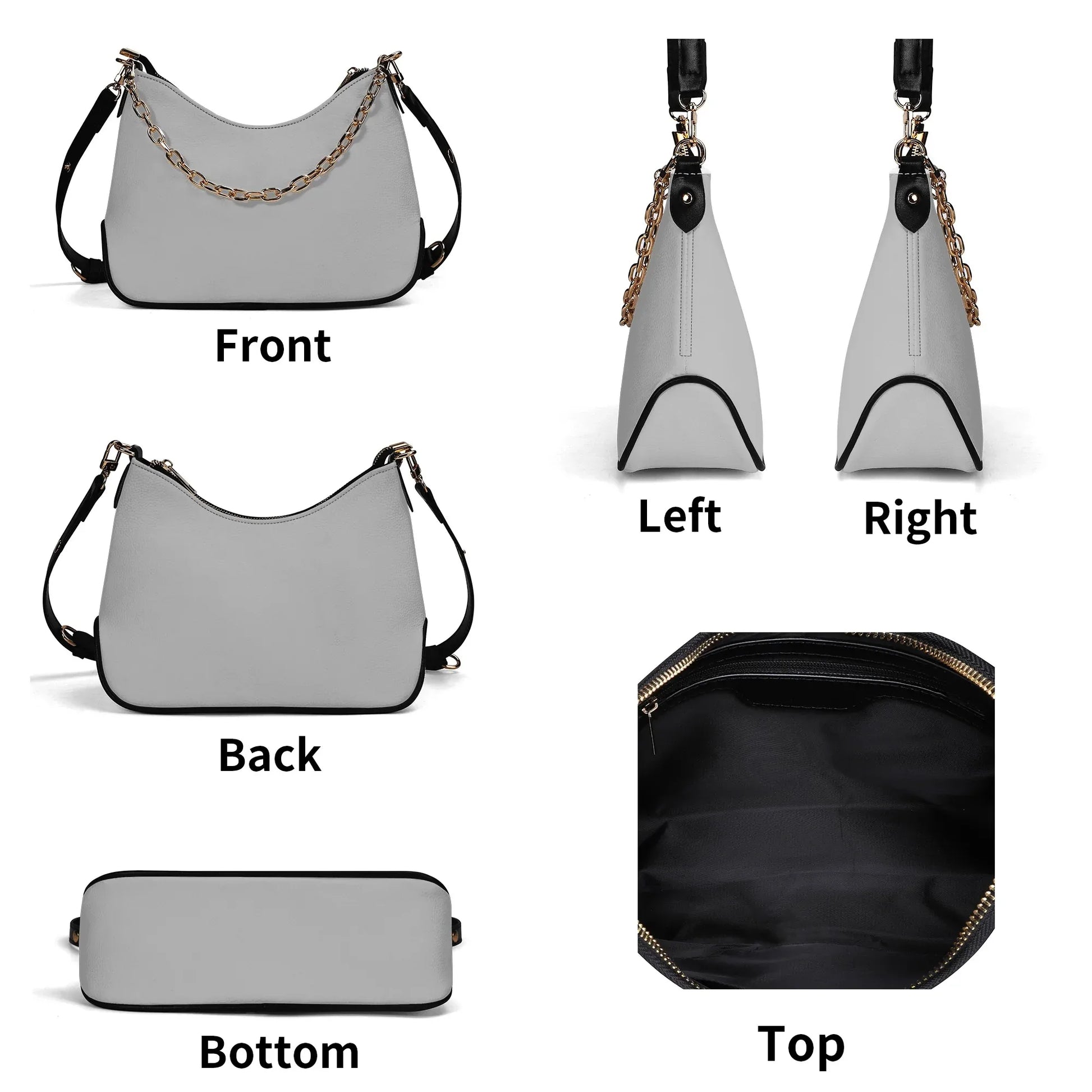 silberne-elegante-umhangetasche-mit-kette-umhangetasche-jlr-design-6 - JLR Design
