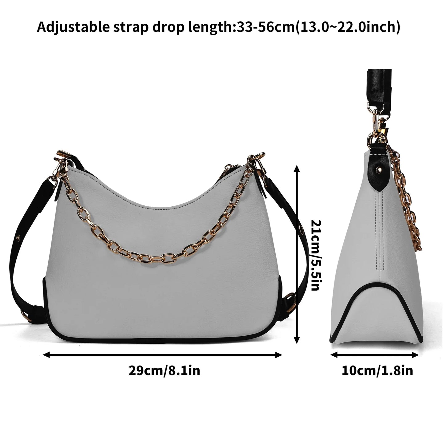 silberne-elegante-umhangetasche-mit-kette-umhangetasche-jlr-design-7 - JLR Design