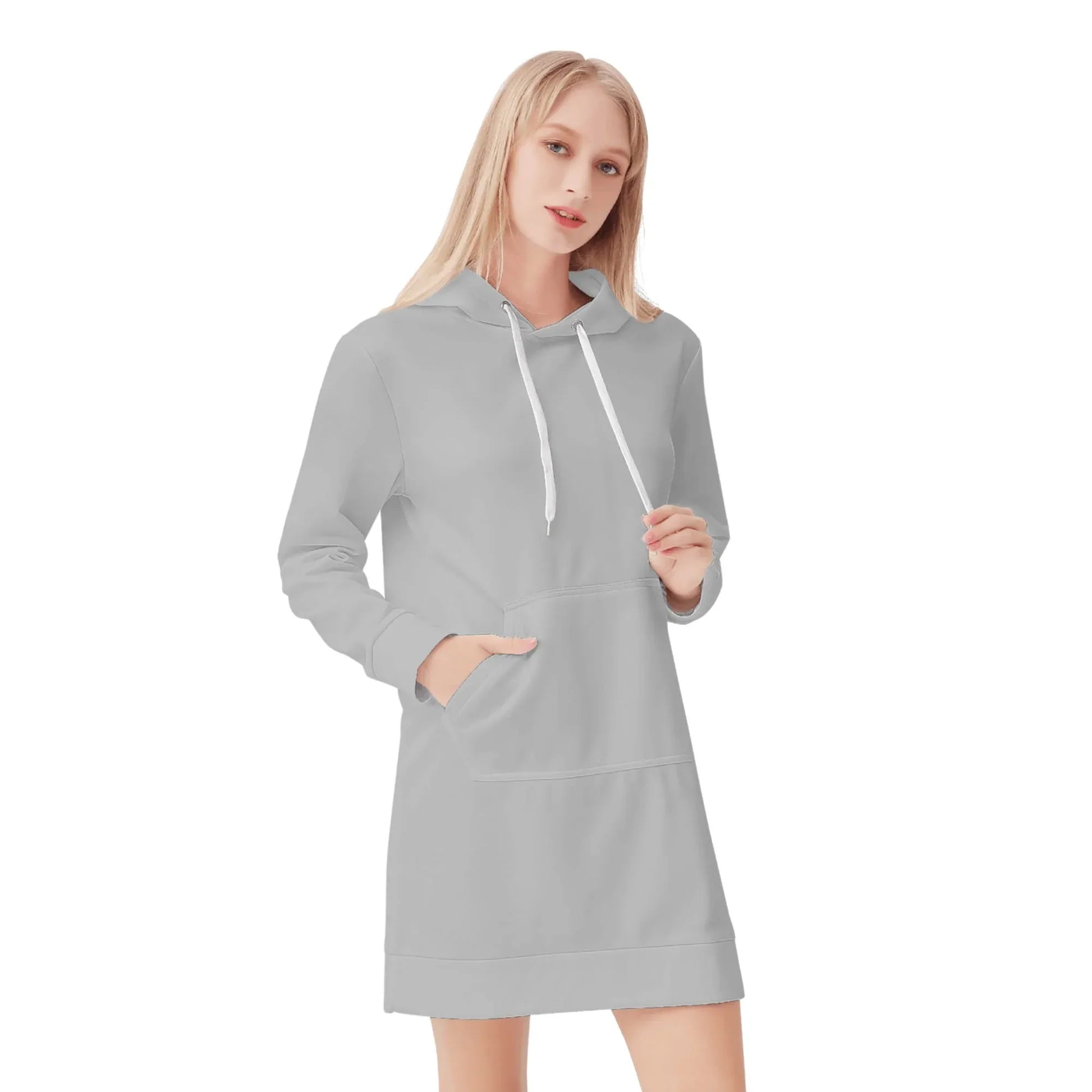silbernes-damen-hoodiekleid-warmes-velvet-kapuzenkleid-aus-weichem-samt-fleece-hoodiekleid-jlr-design-1 - JLR Design