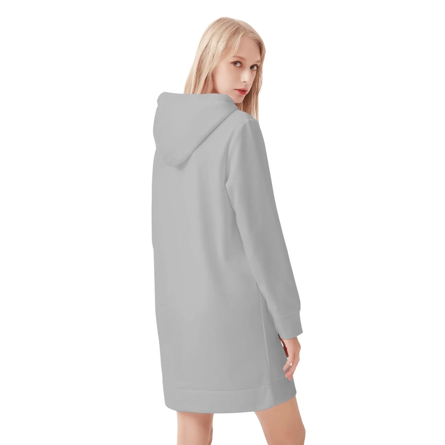 silbernes-damen-hoodiekleid-warmes-velvet-kapuzenkleid-aus-weichem-samt-fleece-hoodiekleid-jlr-design-2 - JLR Design