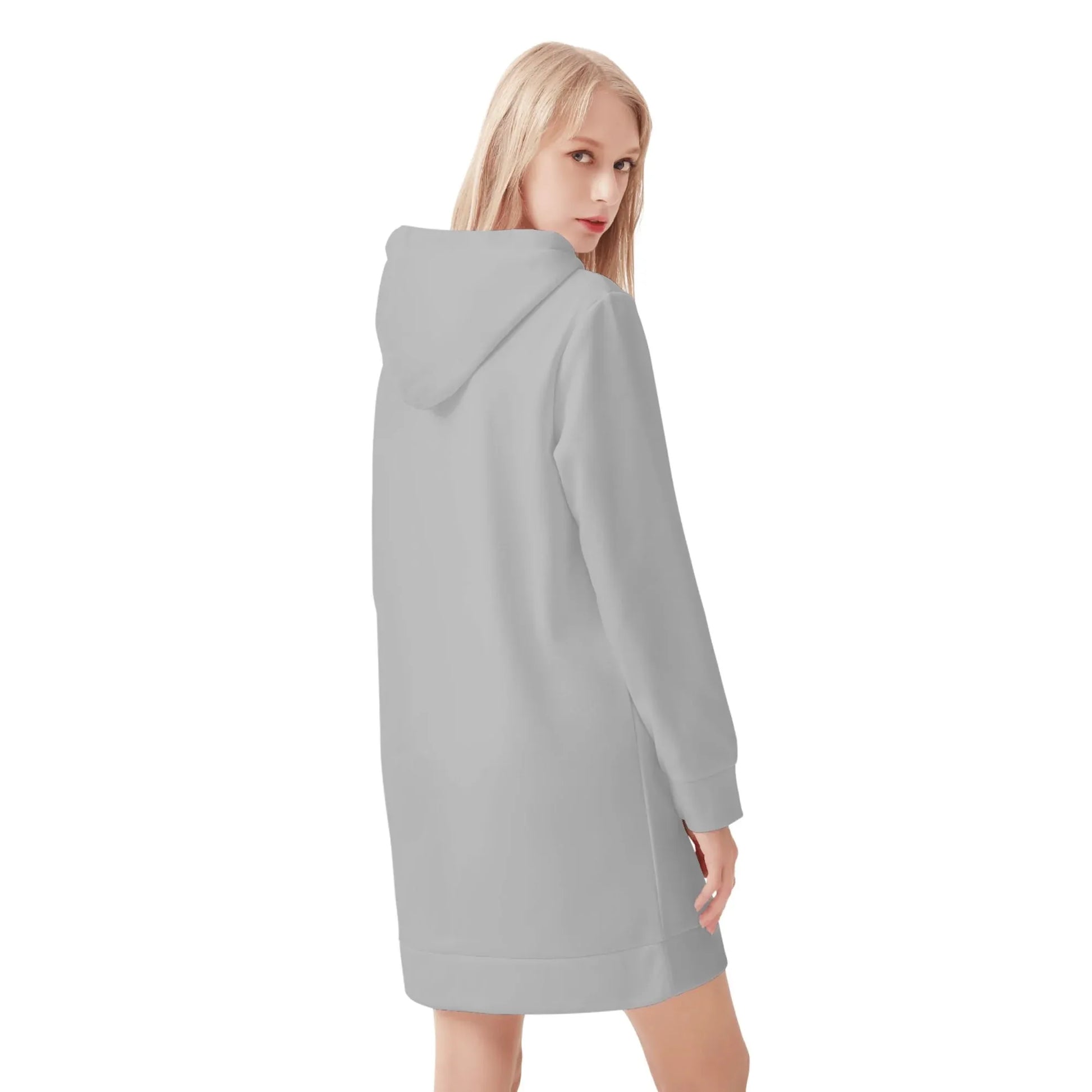 silbernes-damen-hoodiekleid-warmes-velvet-kapuzenkleid-aus-weichem-samt-fleece-hoodiekleid-jlr-design-2 - JLR Design