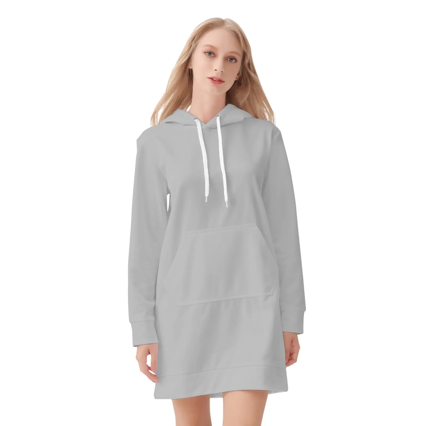 silbernes-damen-hoodiekleid-warmes-velvet-kapuzenkleid-aus-weichem-samt-fleece-hoodiekleid-jlr-design-3 - JLR Design