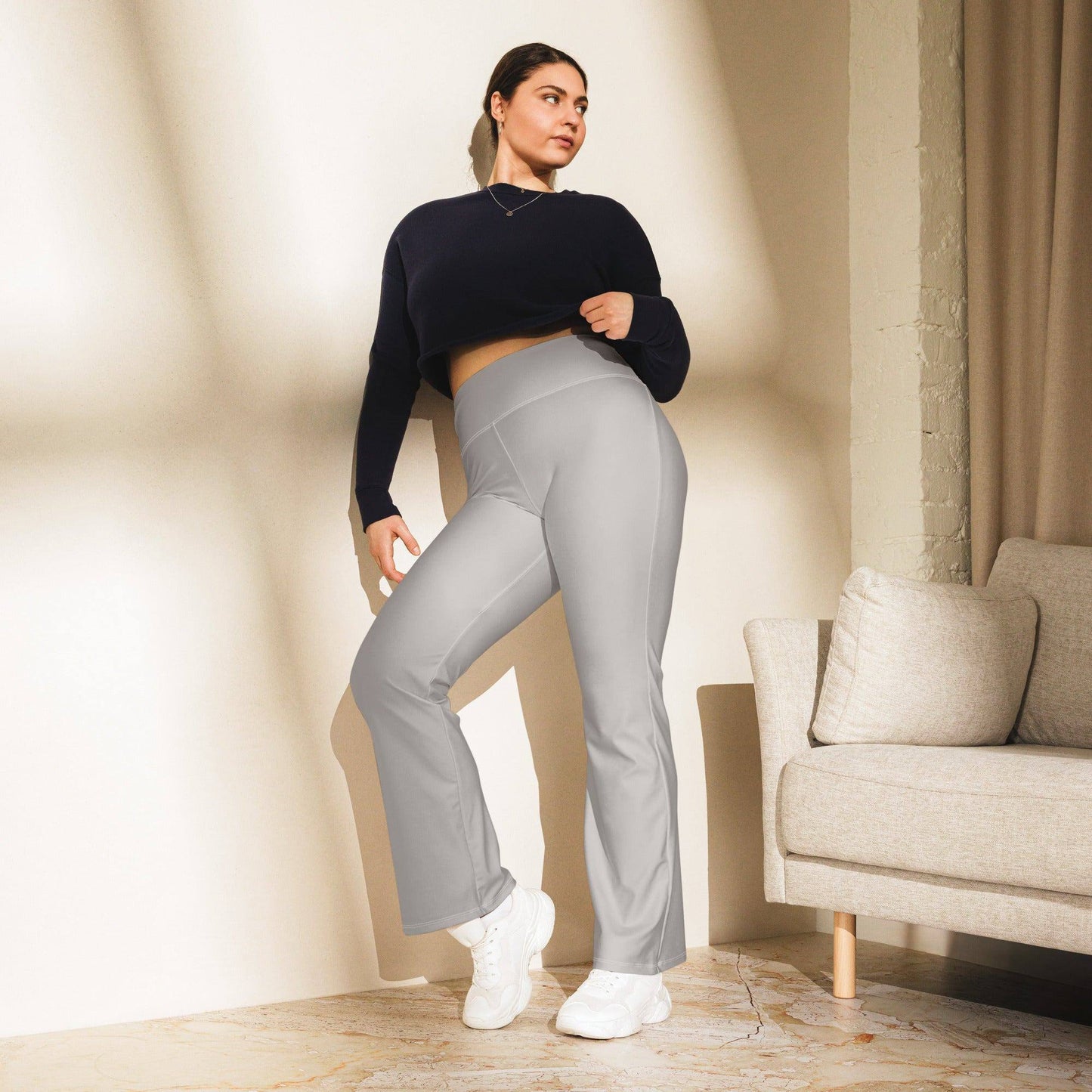 silver-high-waist-flare-leggings-flare-leggings-jlr-design-10 - JLR Design