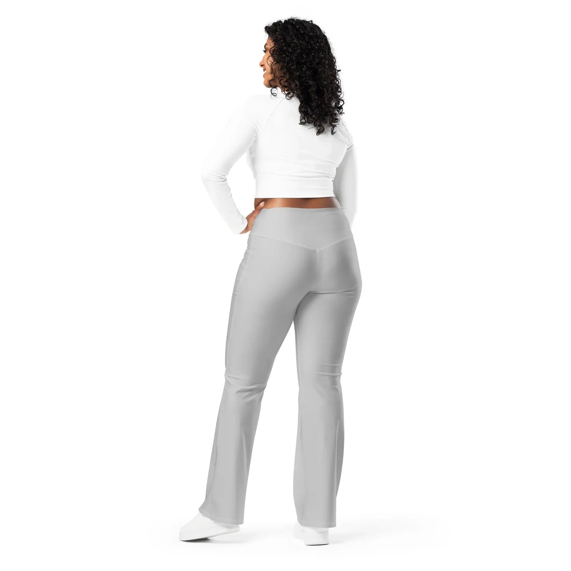 silver-high-waist-flare-leggings-flare-leggings-jlr-design-6 - JLR Design