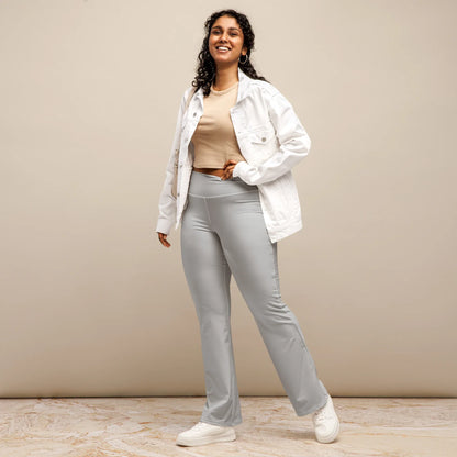 silver-high-waist-flare-leggings-flare-leggings-jlr-design-9 - JLR Design