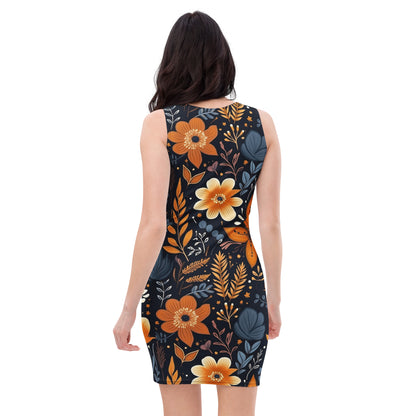 slim-fit-basic-kleid-autumn-flowers-v1-jlr-design-jlr-design-de-2 - JLR Design