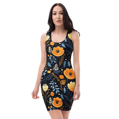 slim-fit-basic-kleid-autumn-flowers-v2-jlr-design-jlr-design-de-2 - JLR Design