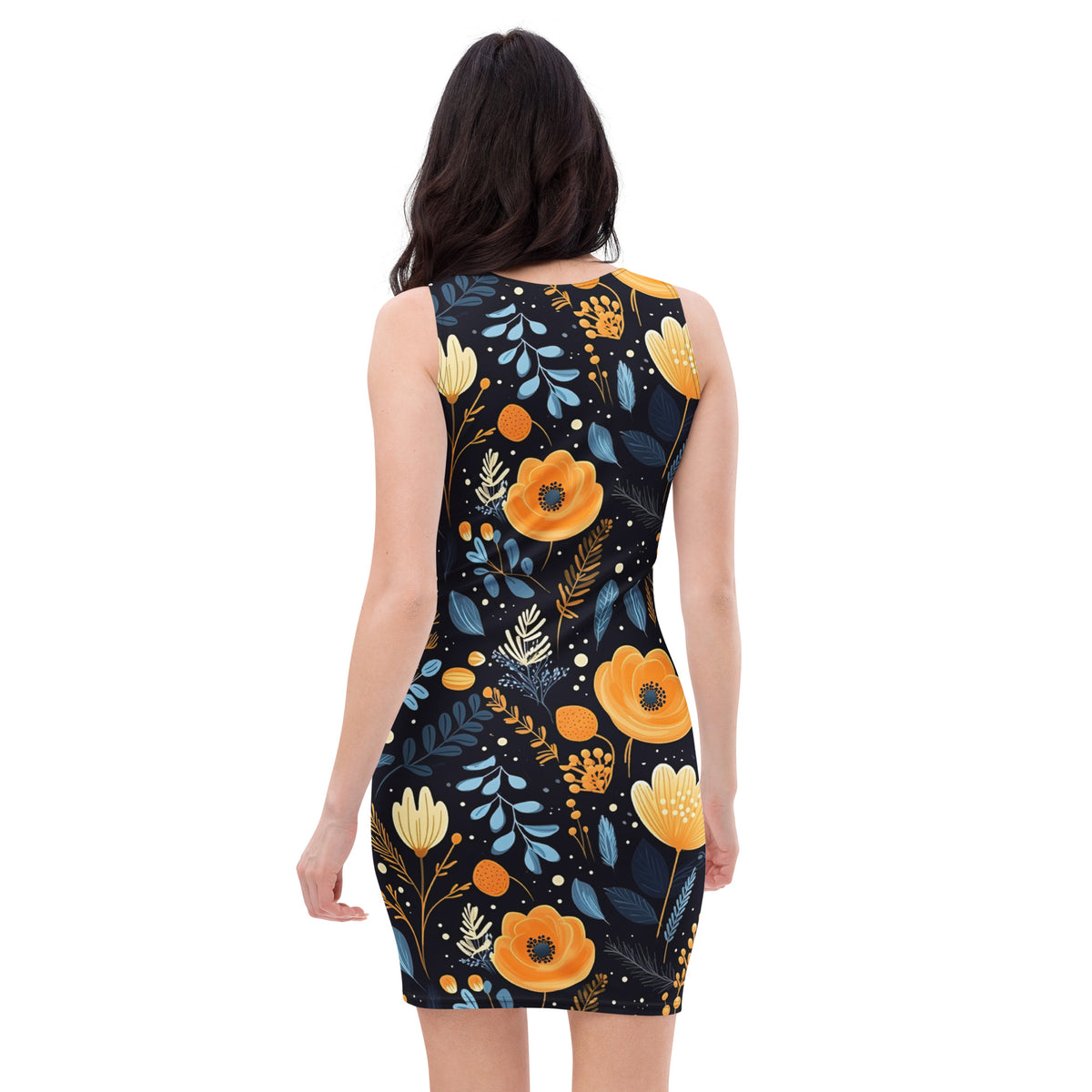 slim-fit-basic-kleid-autumn-flowers-v2-jlr-design-jlr-design-de-3 - JLR Design