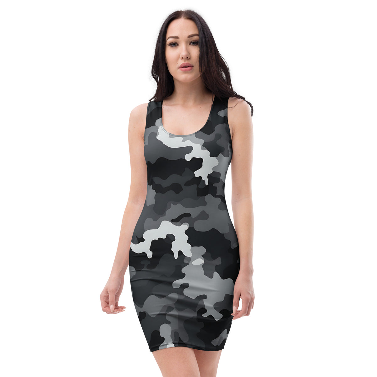 slim-fit-basic-kleid-black-camouflage-v3-slim-fit-basic-jlr-design-jlr-design-de-1 - JLR Design