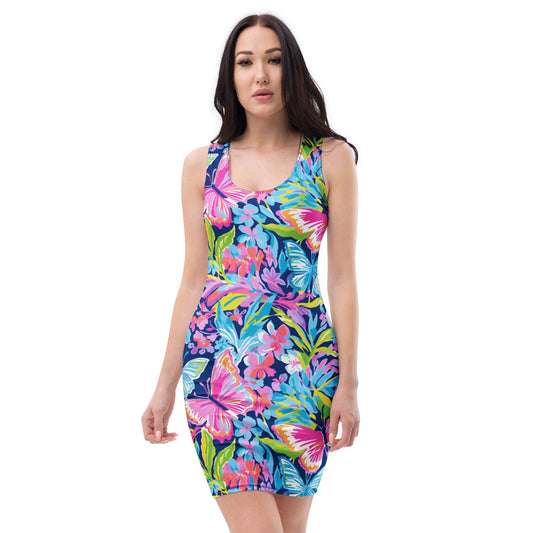 slim-fit-basic-kleid-colorful-butterfly-v1-slim-fit-basic-jlr-design-jlr-design-de-1 - JLR Design