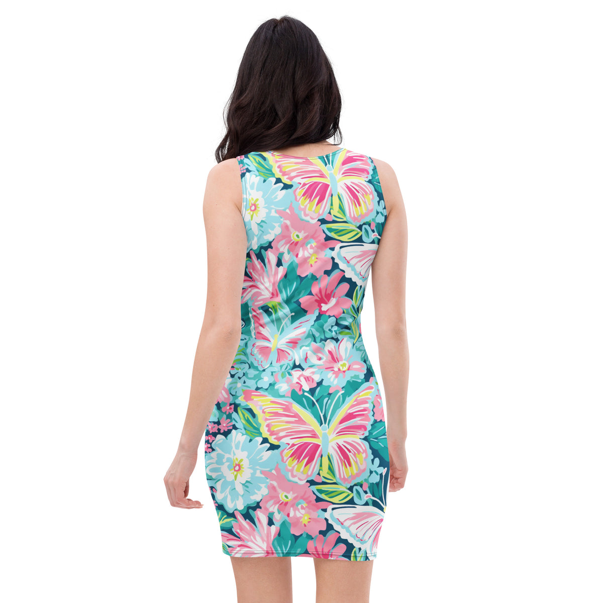 slim-fit-basic-kleid-colorful-butterfly-v2-slim-fit-basic-jlr-design-jlr-design-de-3 - JLR Design