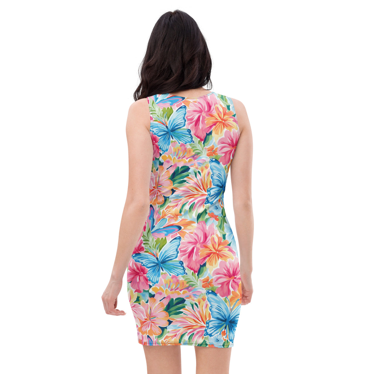 slim-fit-basic-kleid-colorful-butterfly-v8-jlr-design-jlr-design-de-3 - JLR Design
