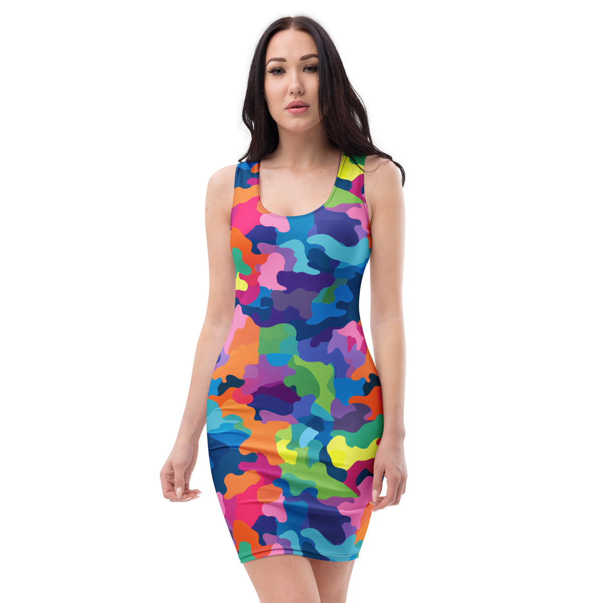 slim-fit-basic-kleid-colorful-camouflage-v4-slim-fit-basic-jlr-design-jlr-design-de-2 - JLR Design