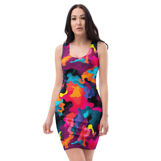 slim-fit-basic-kleid-colorful-camouflage-v6-slim-fit-basic-jlr-design-jlr-design-de-1 - JLR Design