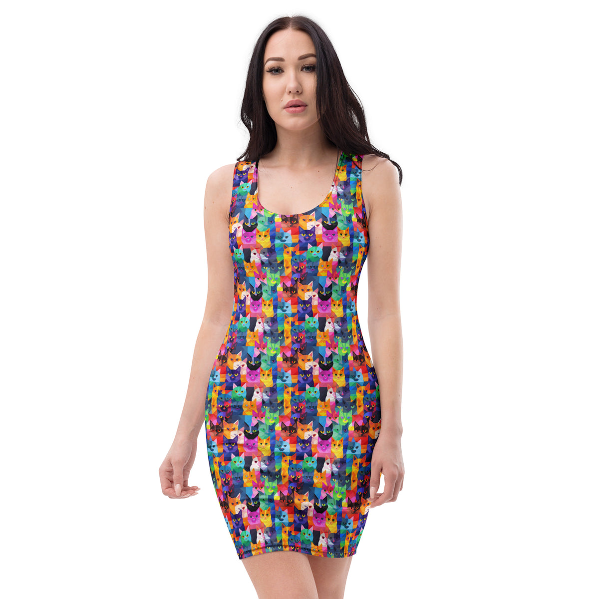 slim-fit-basic-kleid-colorful-cats-v1-slim-fit-basic-jlr-design-jlr-design-de-1 - JLR Design