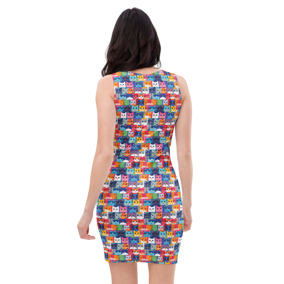 slim-fit-basic-kleid-colorful-cats-v2-slim-fit-basic-jlr-design-jlr-design-de-3 - JLR Design